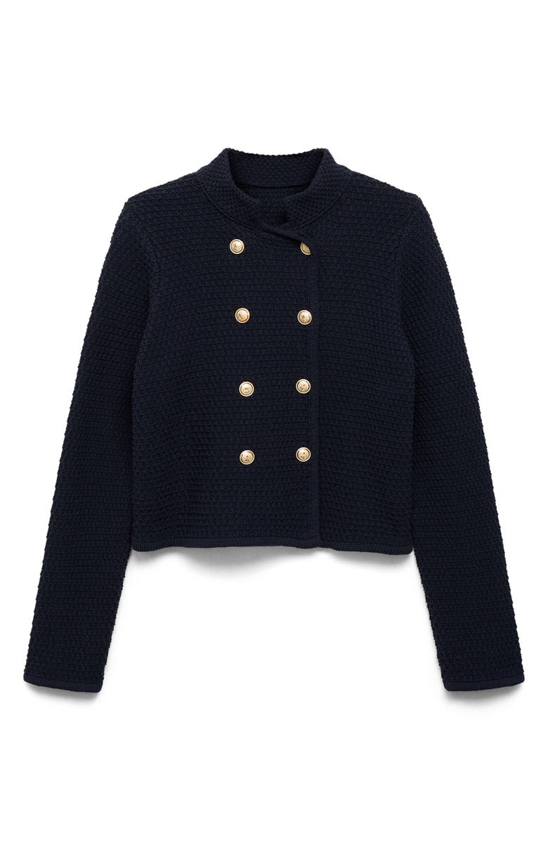 Double Breasted Knit Blazer