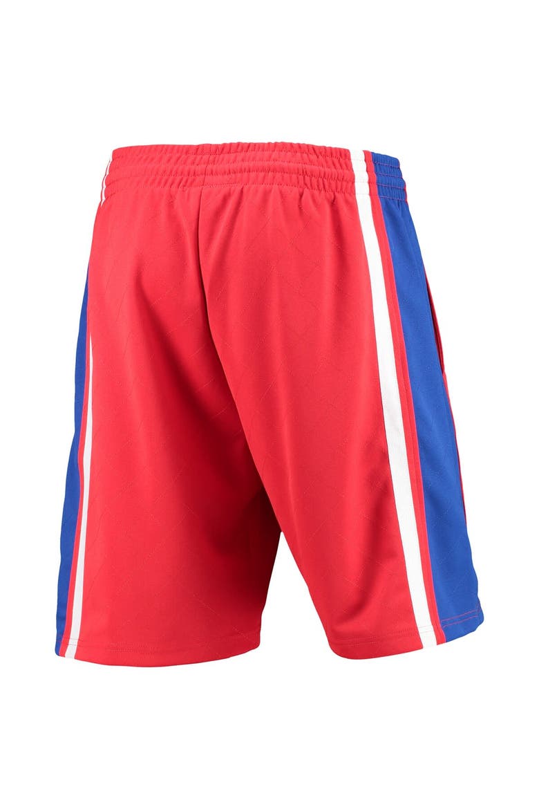 Men's Mitchell & Ness Red Philadelphia 76ers Hardwood Classics 75th Anniversary Swingman Shorts, Alternate, color, Red