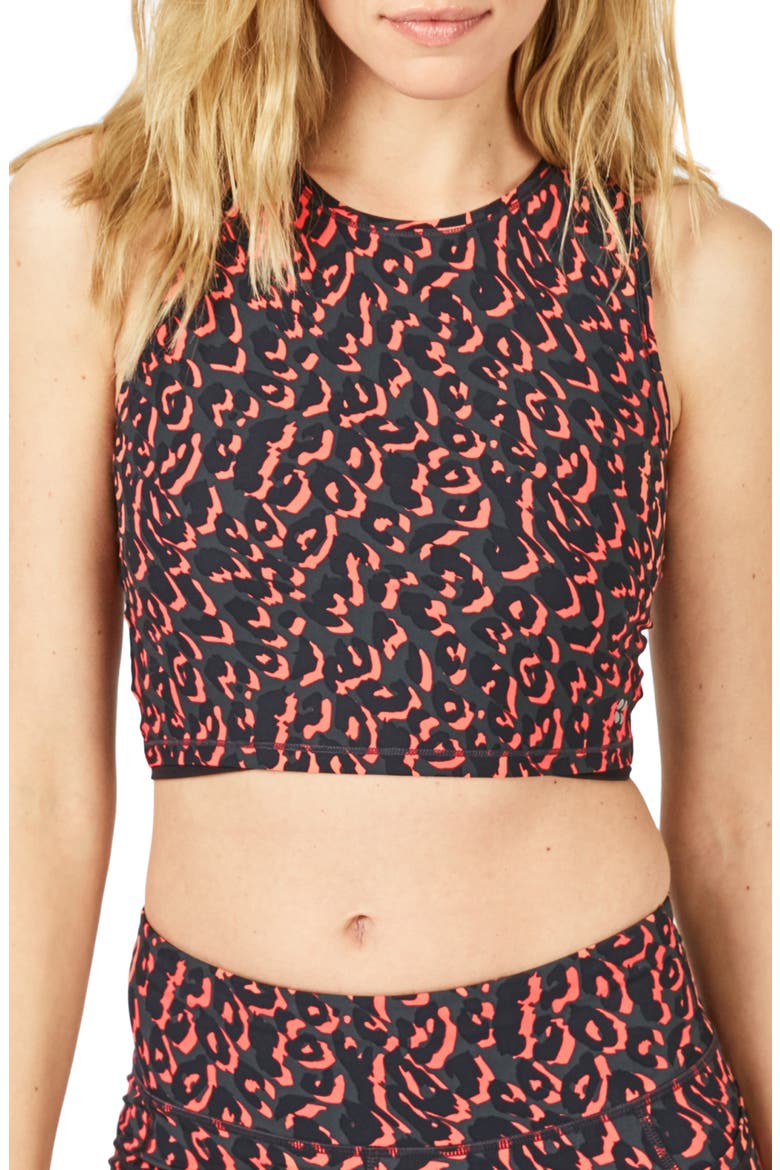 Homestraight Running Tank, Main, color, FLURO FLASH LEOPARD PRINT