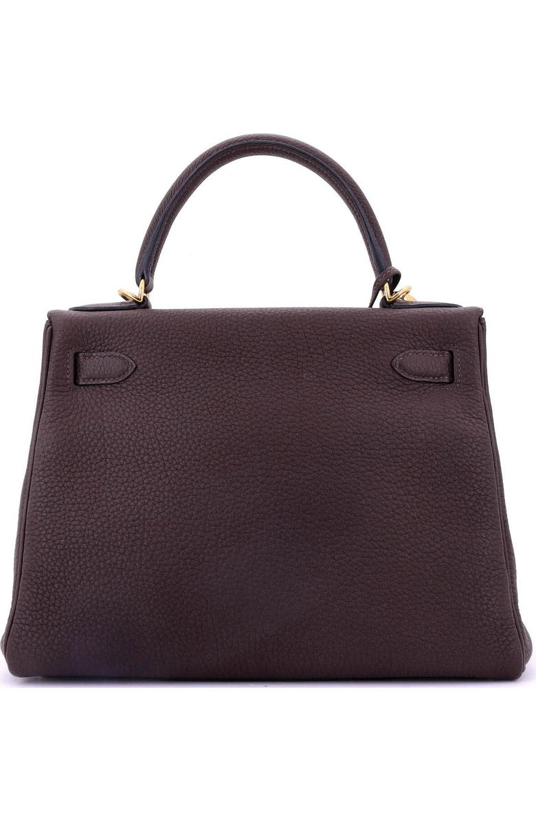 Pre-Owned Hermes Kelly Handbag Brown Togo with Gold Hardware 28, Alternate, color,