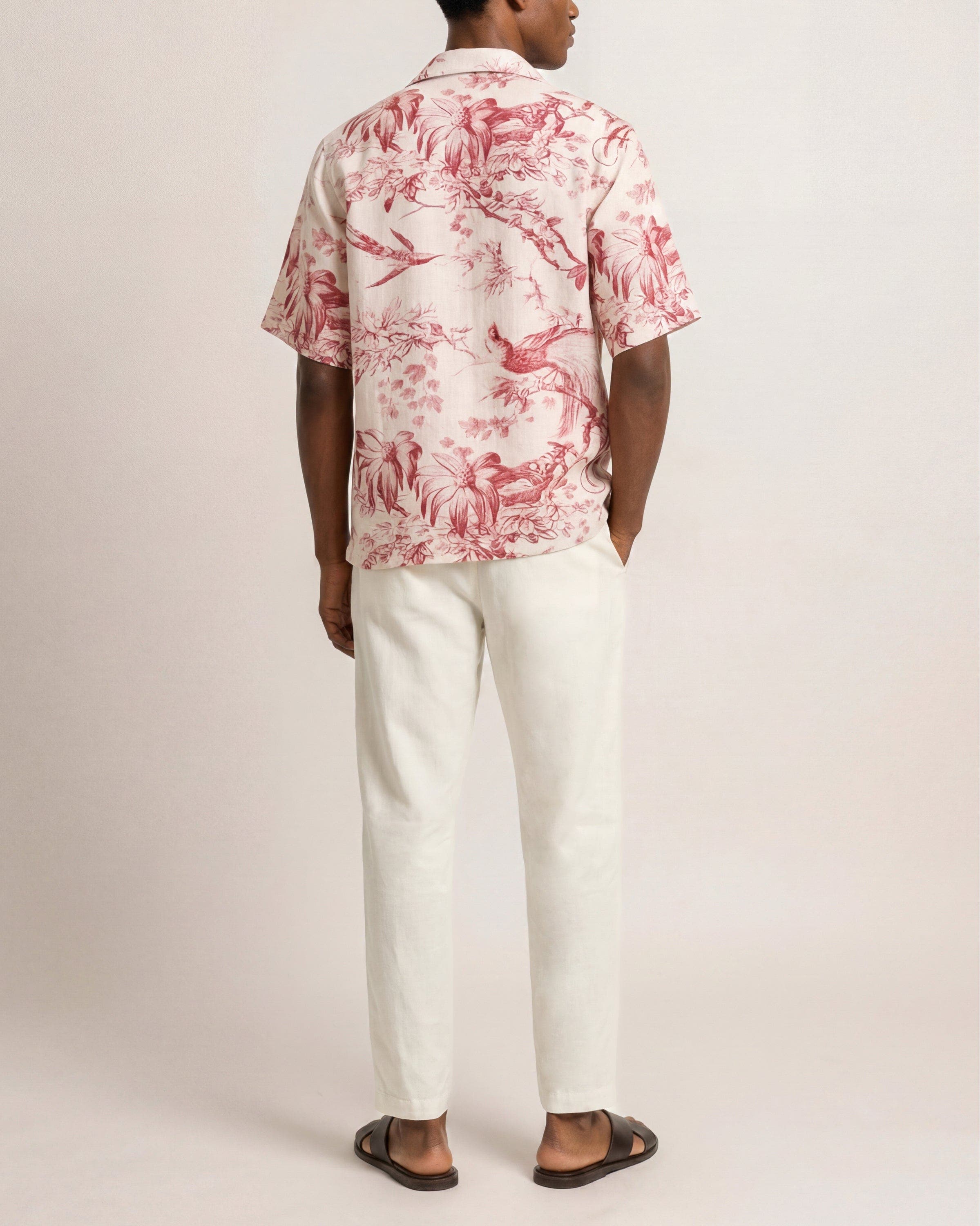 Orlebar Brown Vincent Linen Relaxed Printed Linen Overhead Shirt (Men ...