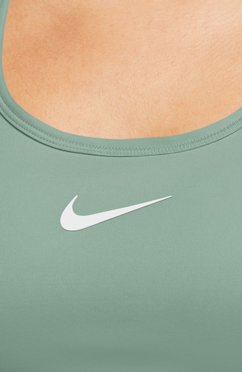 Nike Dri-FIT Swoosh Medium Support Padded Sports Bra, Alternate, color, Steam/ White