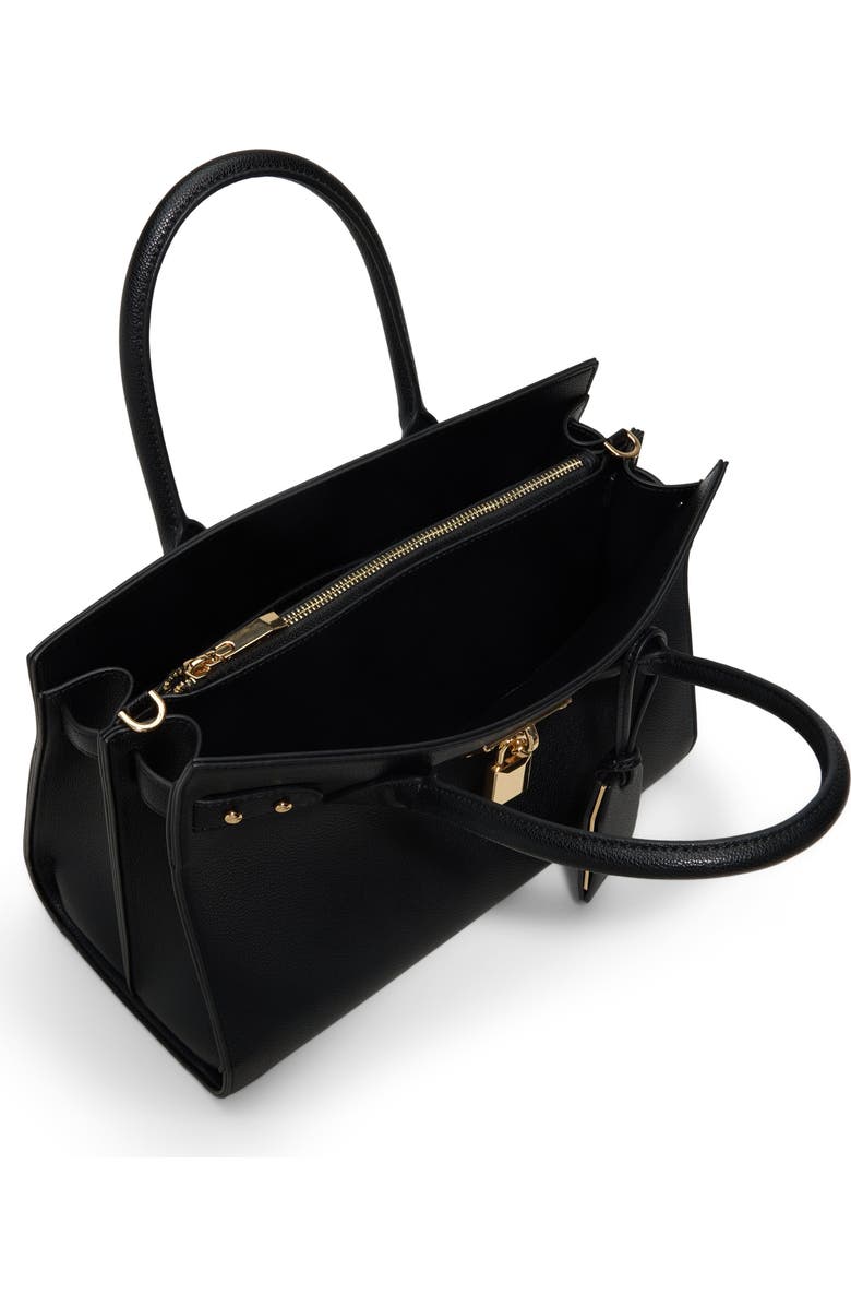 ALDO Jackie Faux Leather Tote, Alternate, color, Black
