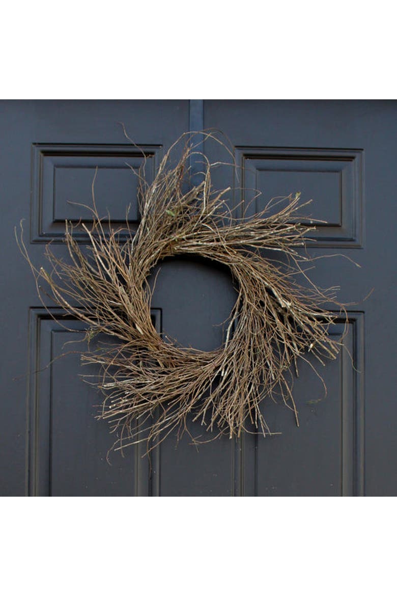 Wispy Twig Round Fall Mini Wreath or Candle Ring Centerpiece, Alternate, color, Brown