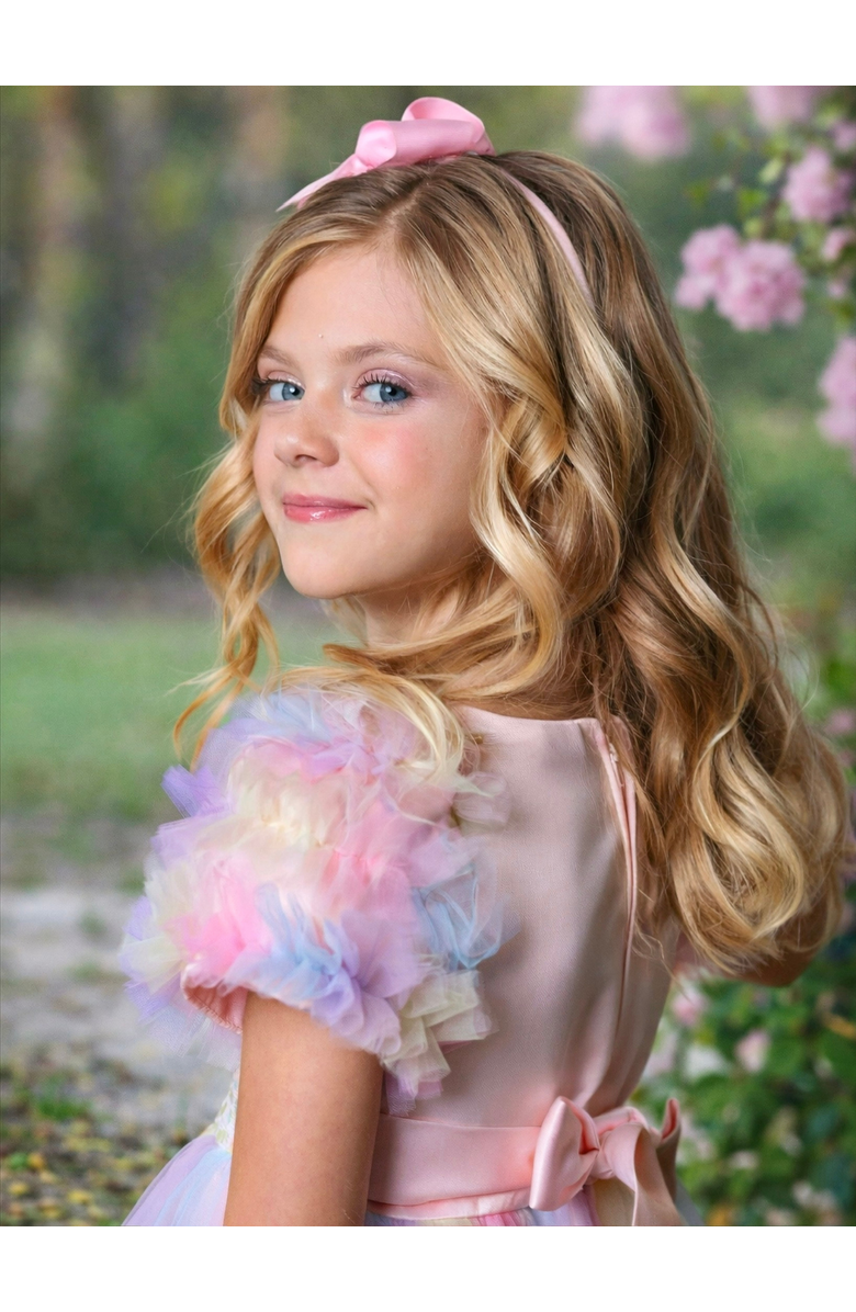 Mia Belle Girls Adorable Party Dressy Dress, Alternate, color, Pink