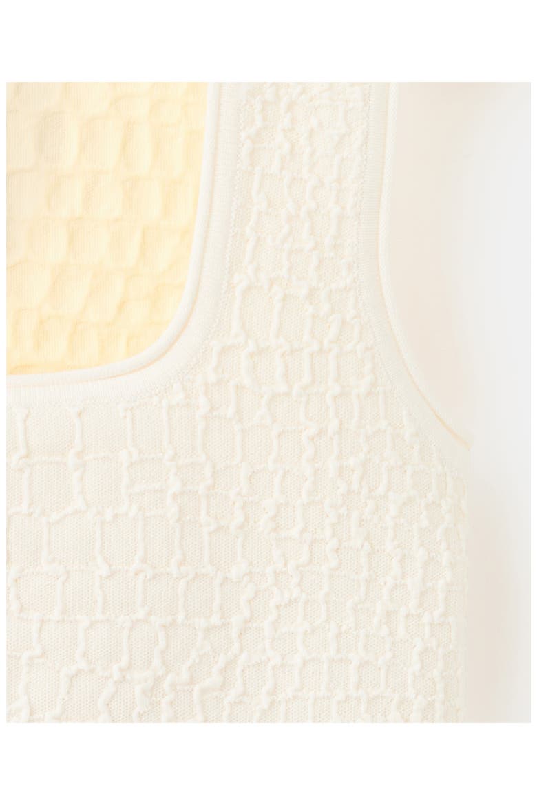 Croc Embossed Knit Tank, Alternate, color, ECRU