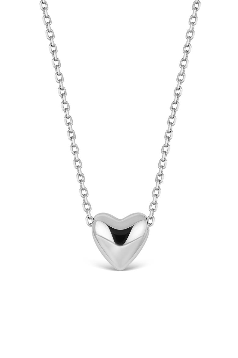 14K Gold Heart Pendant Necklace (Online Trunk Show), Alternate, color, 14K WHITE GOLD