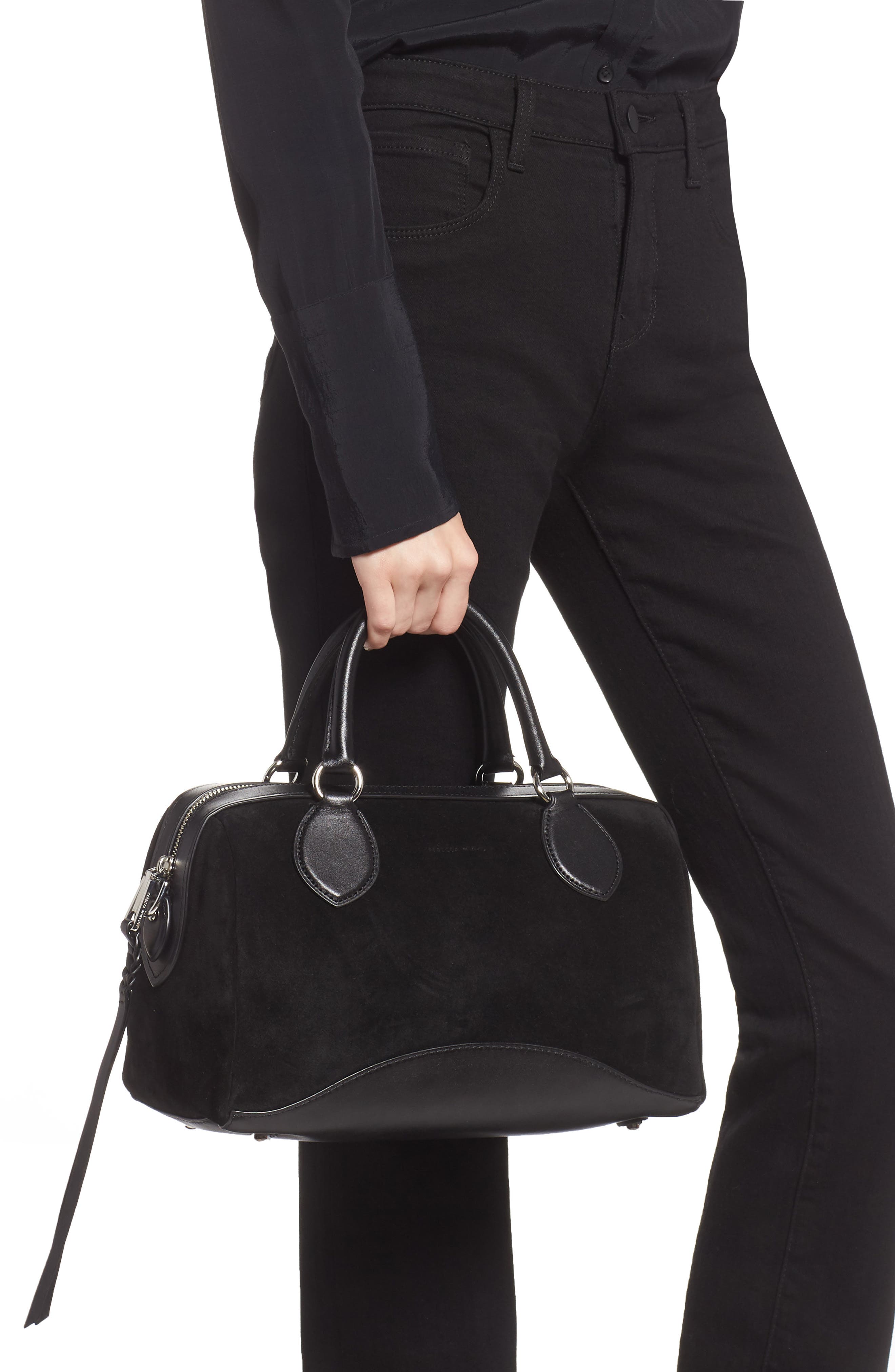 Rebecca Minkoff Pippa Suede Duffle Bag, Alternate, color, 