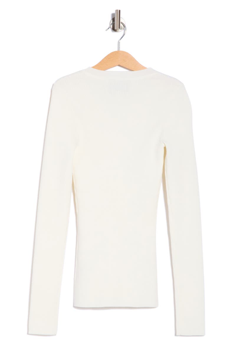 Rib Knit Sweater, Alternate, color, Z/DNUIVORY