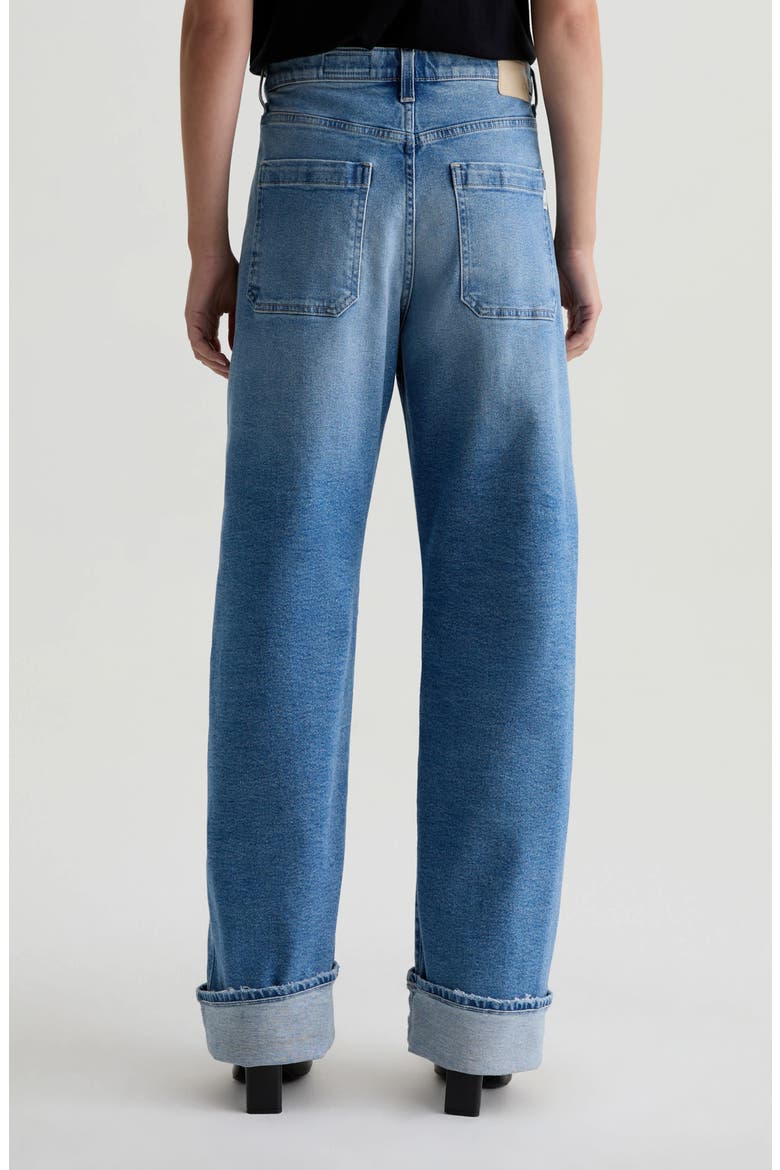 Mercer Cuffed High Waist Barrel Jeans Jeans, Alternate, color, ROUTE 49