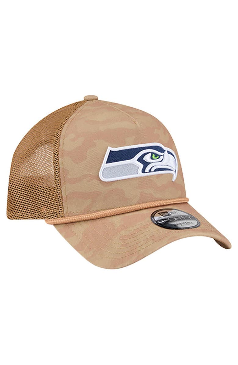 New Era Men's New Era  Tan Seattle Seahawks Wheat Camo 9FORTY Adjustable Hat, Alternate, color, Tan