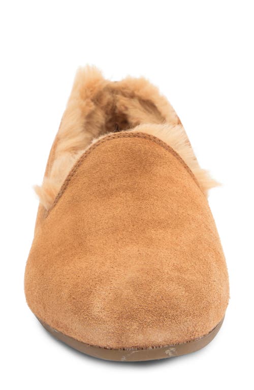Aquatalia Romie Faux Fur Lined Loafer In Whiskey/sand