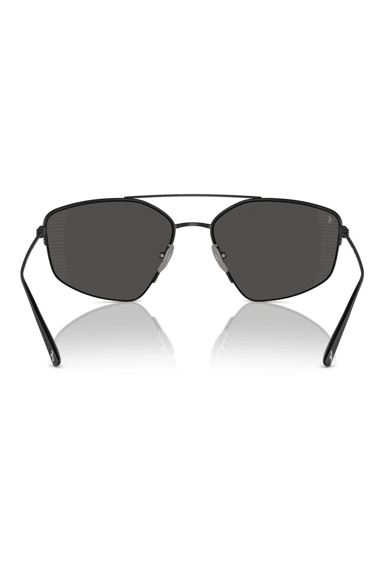 63mm Oversize Irregular Sunglasses, Alternate, color, MATTE BLACK / POLAR GREY