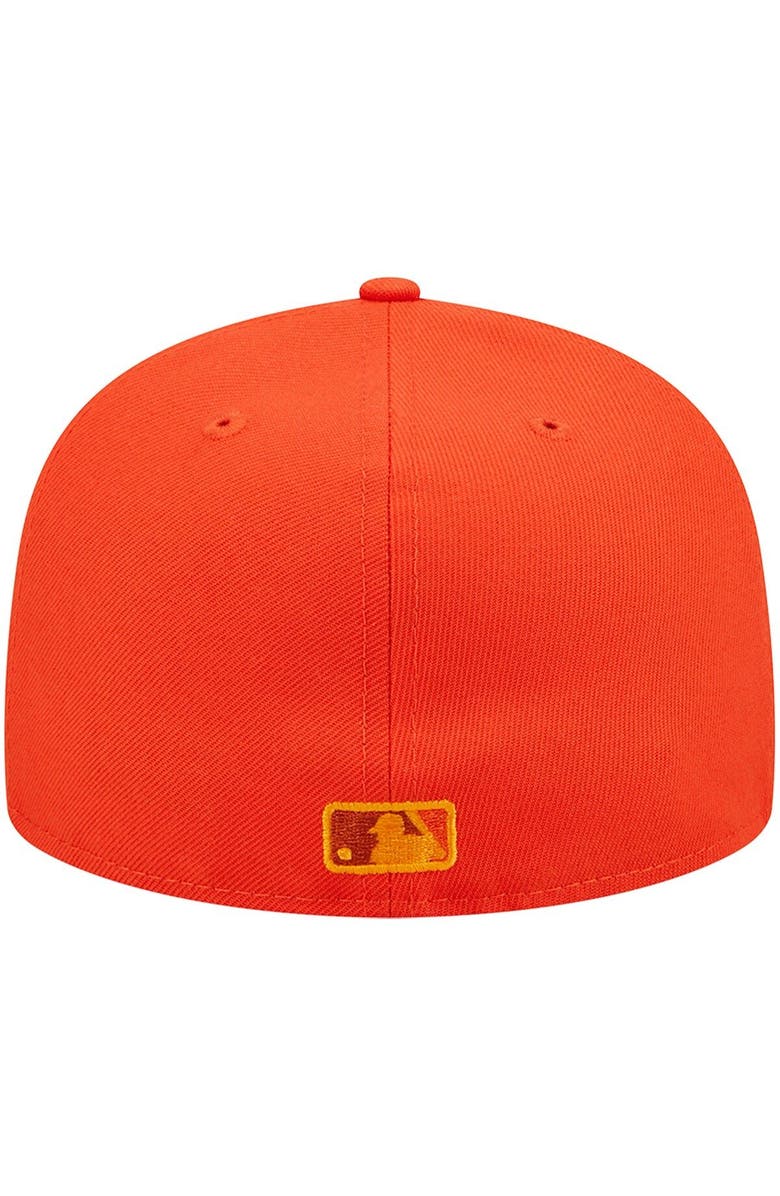 New Era Men's New Era Orange San Francisco Giants Monochrome Camo 59FIFTY Fitted Hat, Alternate, color, 