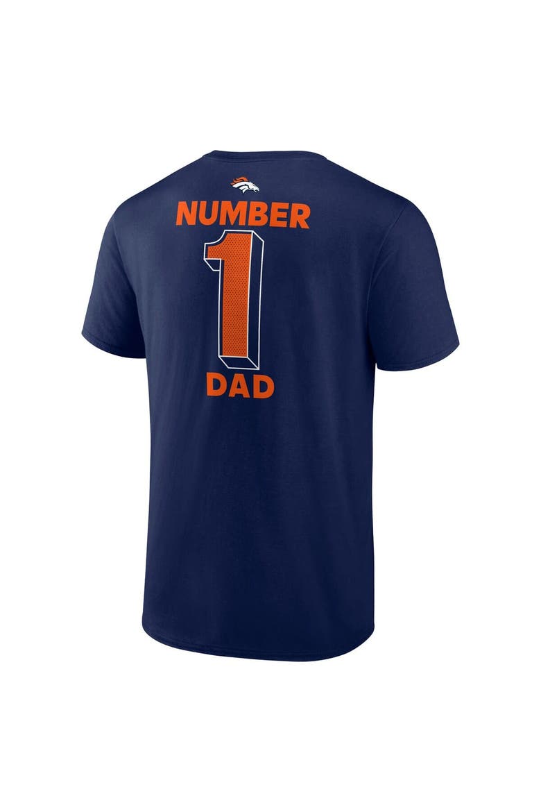 Men's Fanatics  Navy Denver Broncos Big & Tall Number One Dad T-Shirt, Alternate, color, Navy