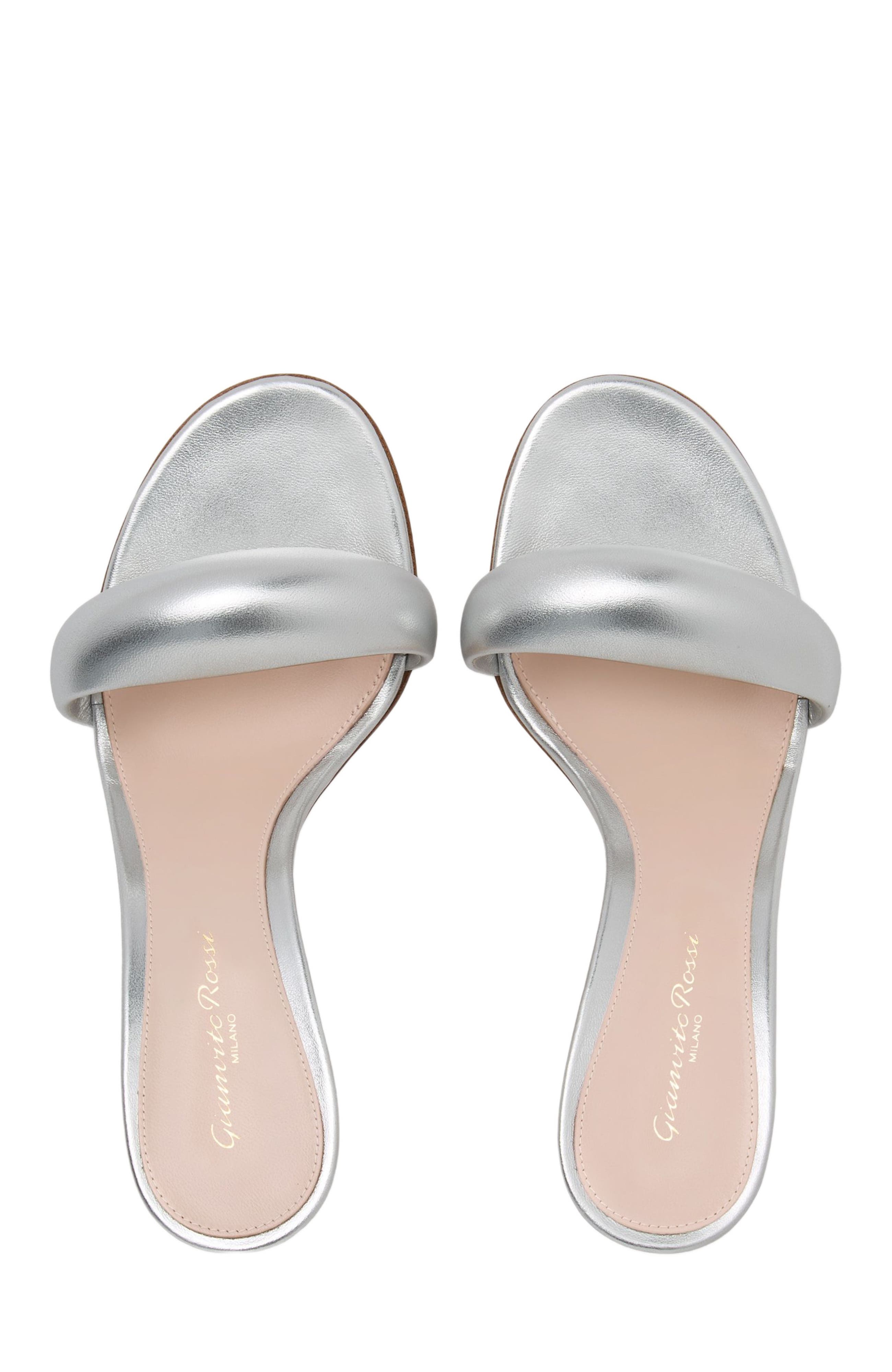 Gianvito Rossi Bijoux Mule 85, Alternate, color, Silver