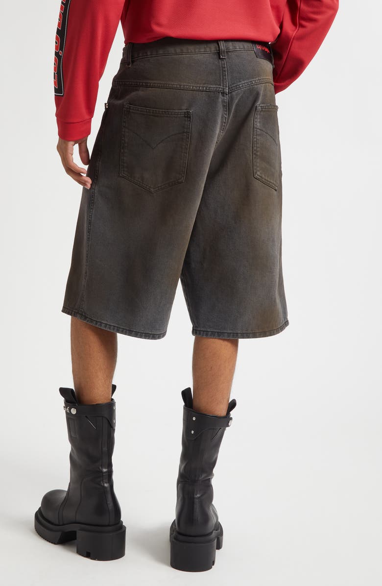 LU'U DAN Kriss Kross Ripped Denim Shorts, Alternate, color, Dirty Outcast Grey