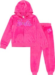 Barbie Velour Hoodie & Pants Set