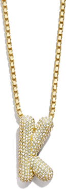 BaubleBar Bubble Initial Pendant Necklace