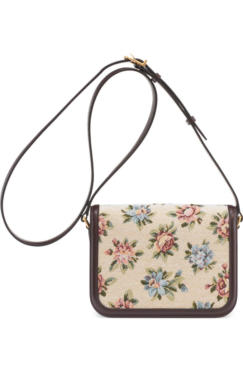 Valentino Garavani 9TO5 Papier Floral Jacquard Shoulder Bag, Alternate, color, Multicolor/ Oak Brown