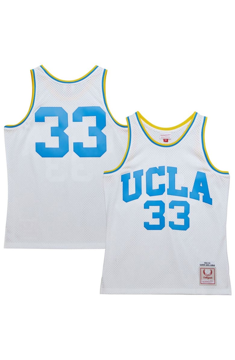 Mitchell & Ness Men's Mitchell & Ness Kareem Abdul-Jabbar White UCLA Bruins 1968/69 Throwback Jersey, Main, color, 