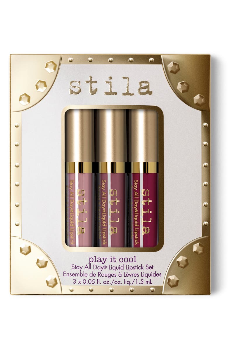 Stila play it cool stay all day liquid lipstick set, Main, color, 
