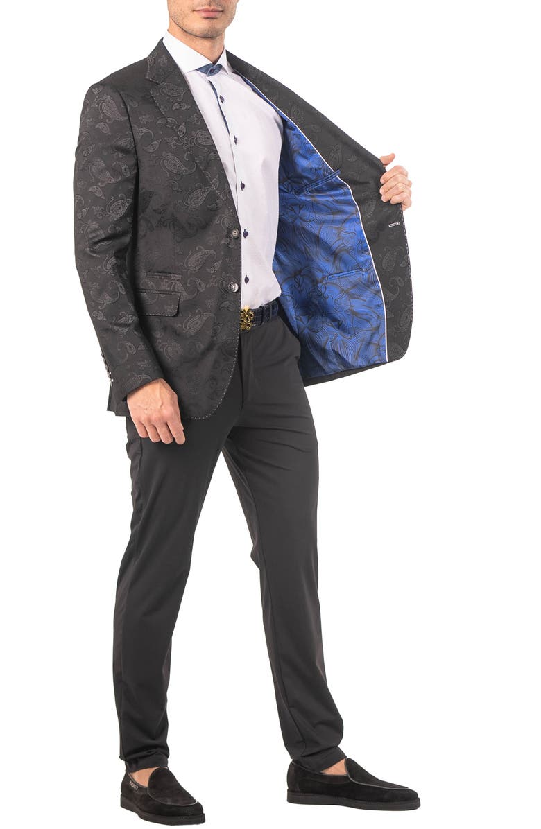 Maceoo Socrate Resistance15 Paisley Jacquard Blazer, Alternate, color, Grey