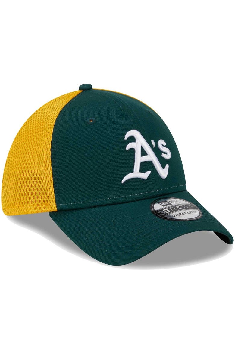 Men's New Era Green Oakland Athletics Team Neo 39THIRTY Flex Hat, Alternate, color, Green