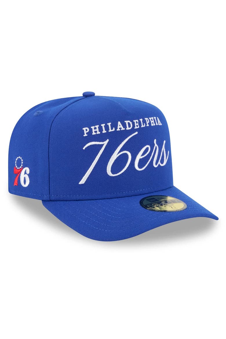 Men's New Era Royal Philadelphia 76ers 2025 NBA Draft A-Frame 59FIFTY Fitted Hat, Alternate, color, Royal
