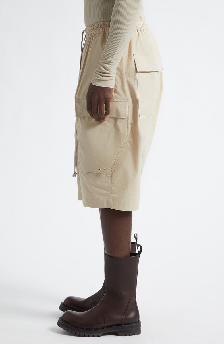 Rick Owens Temple Pods Drawstring Cargo Shorts, Alternate, color, Sand