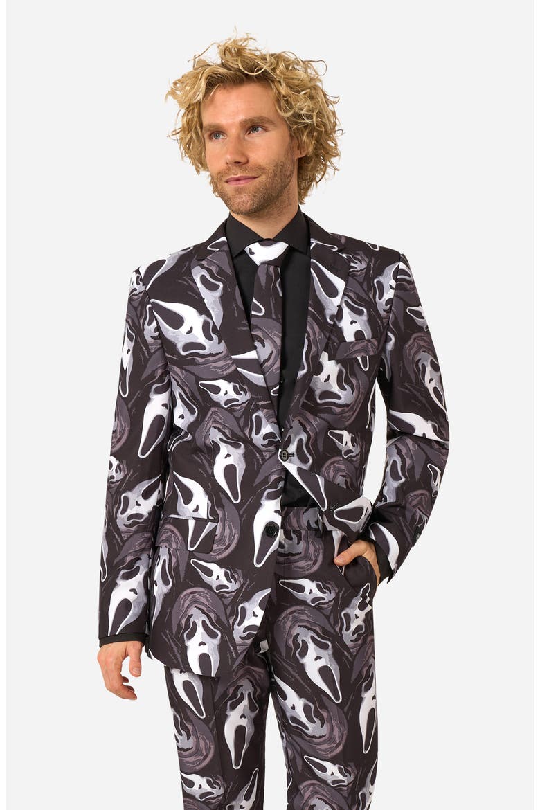 Ghost Face 2-Button Suit, Alternate, color, BLACK