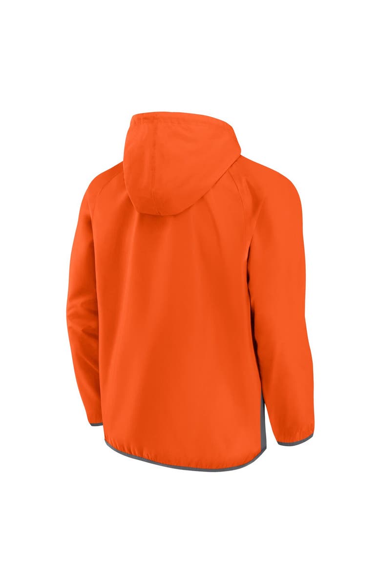 FANATICS Men's Fanatics Branded Orange Philadelphia Flyers Flagrant Foul Anorak Raglan Half-Zip Hoodie Jacket, Alternate, color, 