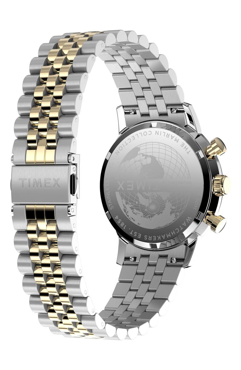Timex<sup>®</sup> Marlin Chronograph Bracelet Watch, 40mm, Alternate, color, Two-Tone