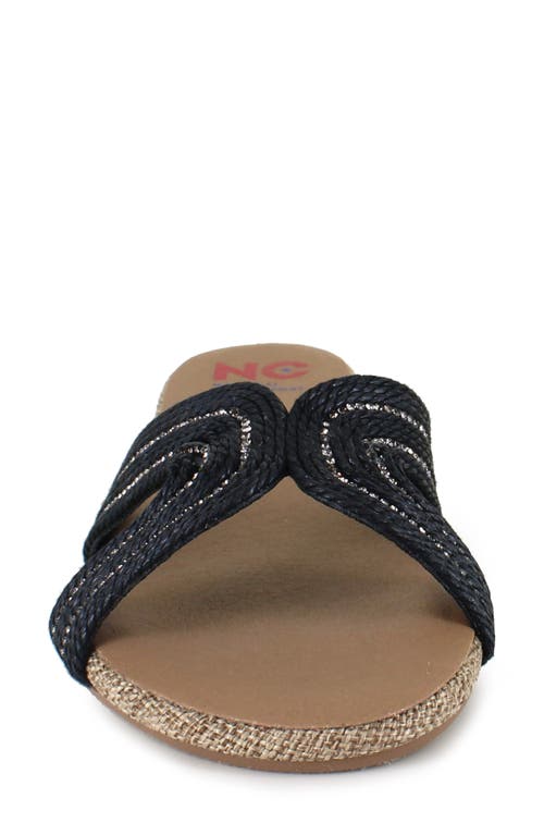 National Comfort Terrassa Slide Sandal In Black Fabric