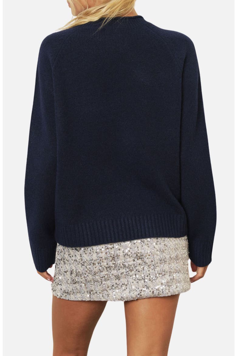 Christmas Tree Crewneck Sweater, Alternate, color, NAVY