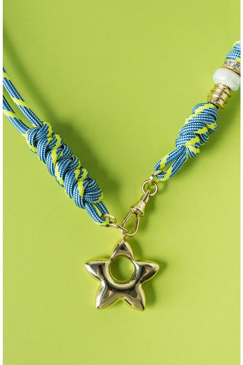 Throw Me a Line Necklace, Alternate, color, BLUE/ GREEN/ GOLD