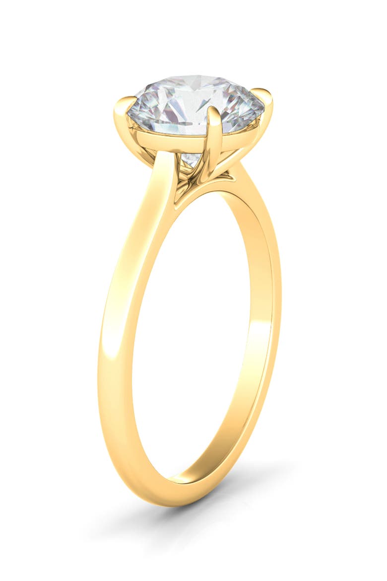 Round Brilliant Cut Lab Created Diamond Ring, Alternate, color, 3.00 CTW 18K YELLOW GOLD