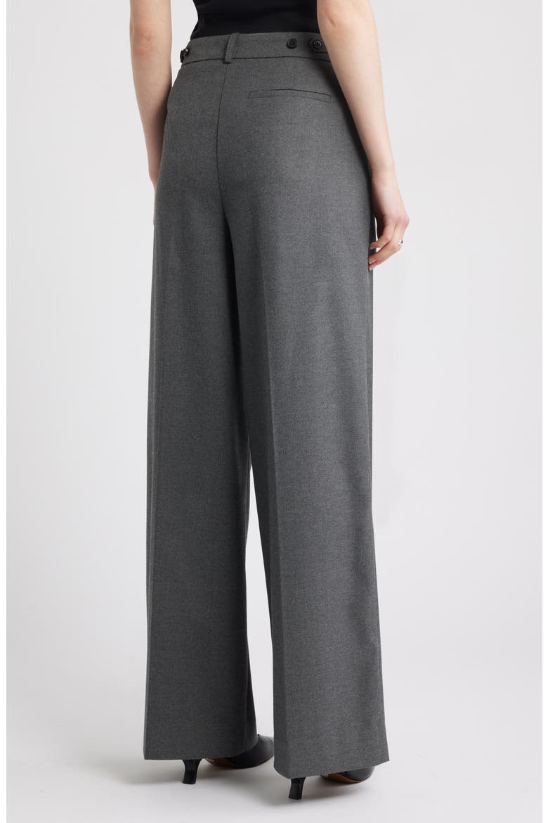 Heathered Wide Leg Pants, Alternate, color, GREY MEDIUM CHARCOAL HEATHER
