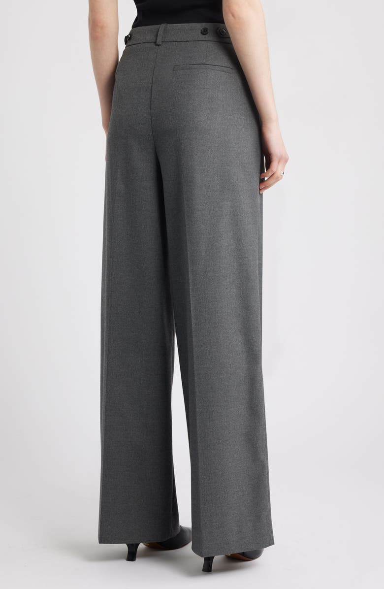 Nordstrom Heathered Wide Leg Pants, Alternate, color, Grey Medium Charcoal Heather