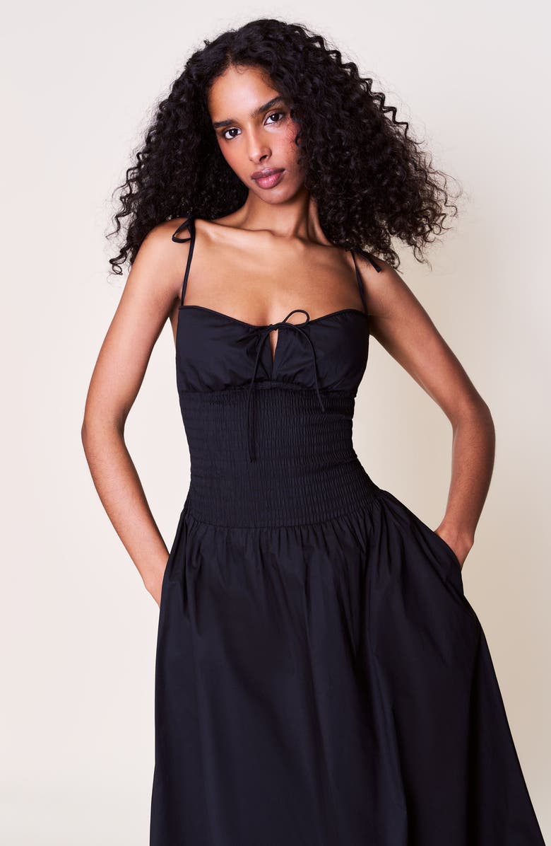 Guizio Lura Midi Dress, Alternate, color, Black