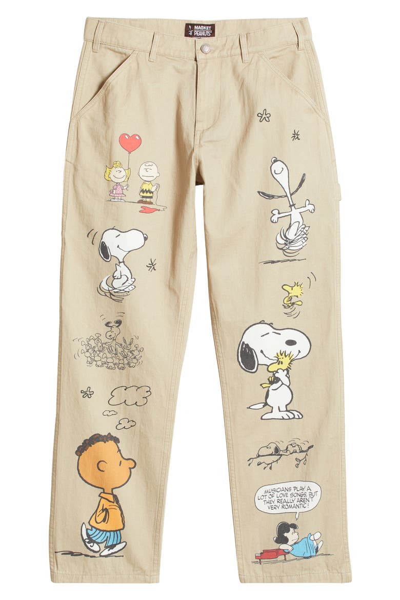 x Peanuts Senior Flat Front Pants (Men) | Nordstrom