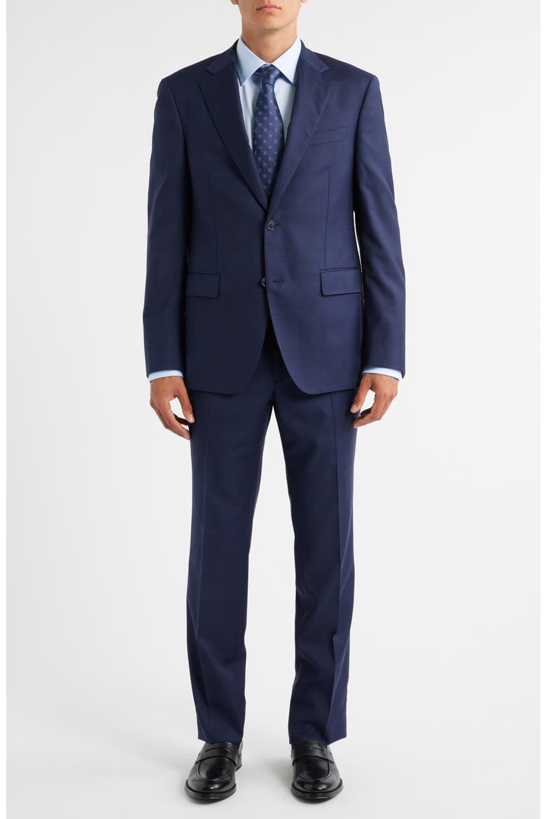 Flynn Classic Fit Windowpane Check Wool Suit, Main, color, NAVY