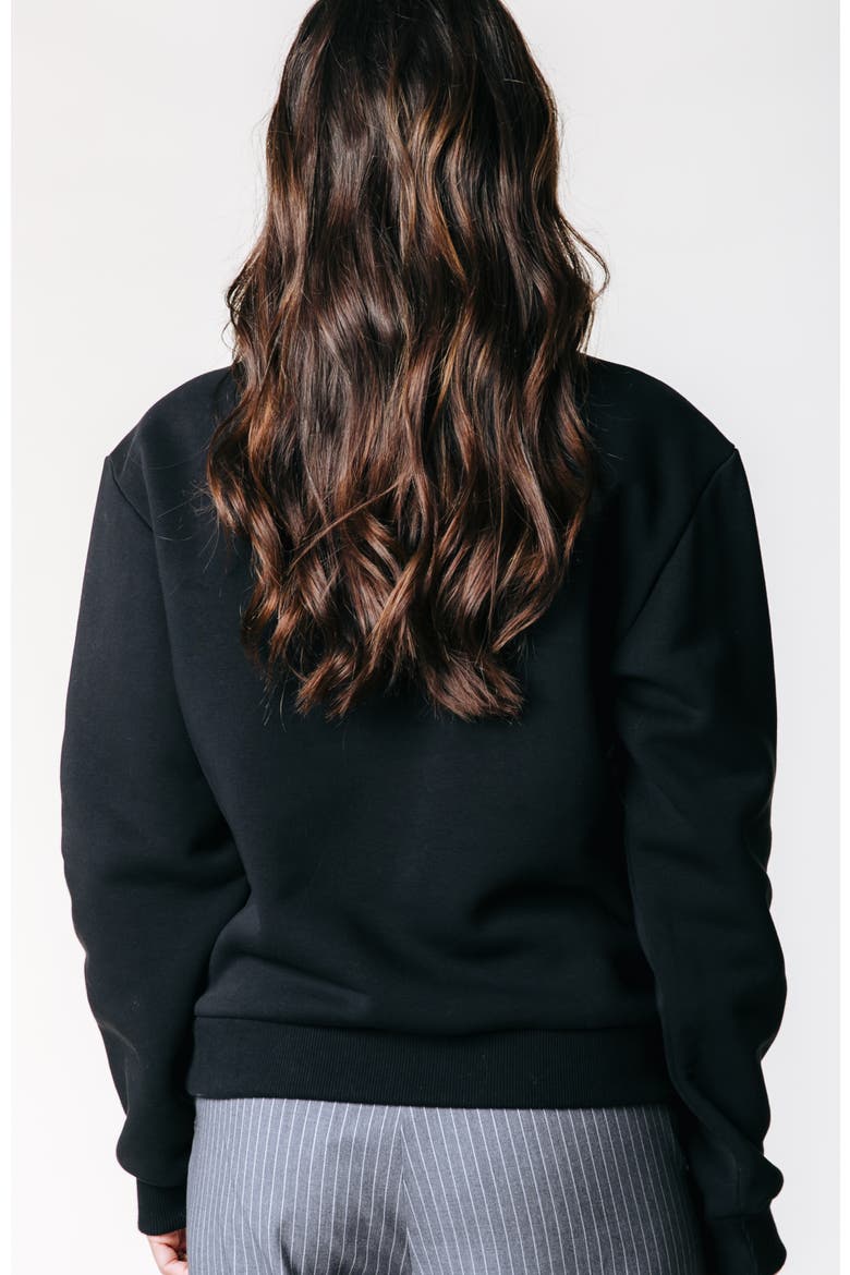 Flower Logo Wave Relaxed Sweat, Alternate, color, Black
