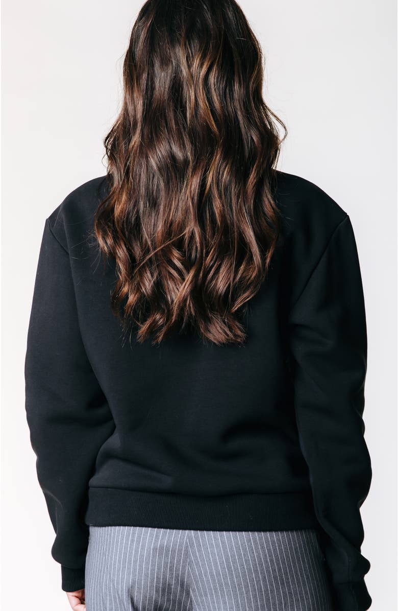 Colourful Rebel Flower Logo Wave Relaxed Sweat, Alternate, color, Black