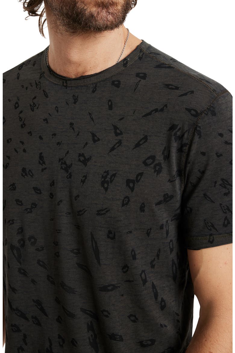 Jose Leopard Print Cotton Blend T-Shirt, Alternate, color, WOOD BROWN
