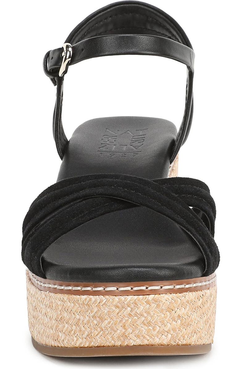 Naturalizer Dovie Ankle Straple Platform Wedge, Alternate, color, Black