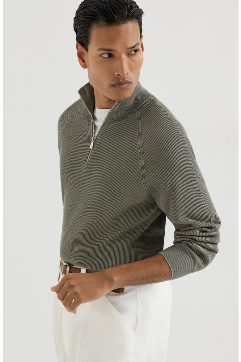 Cotton sweater, Alternate, color, Khaki