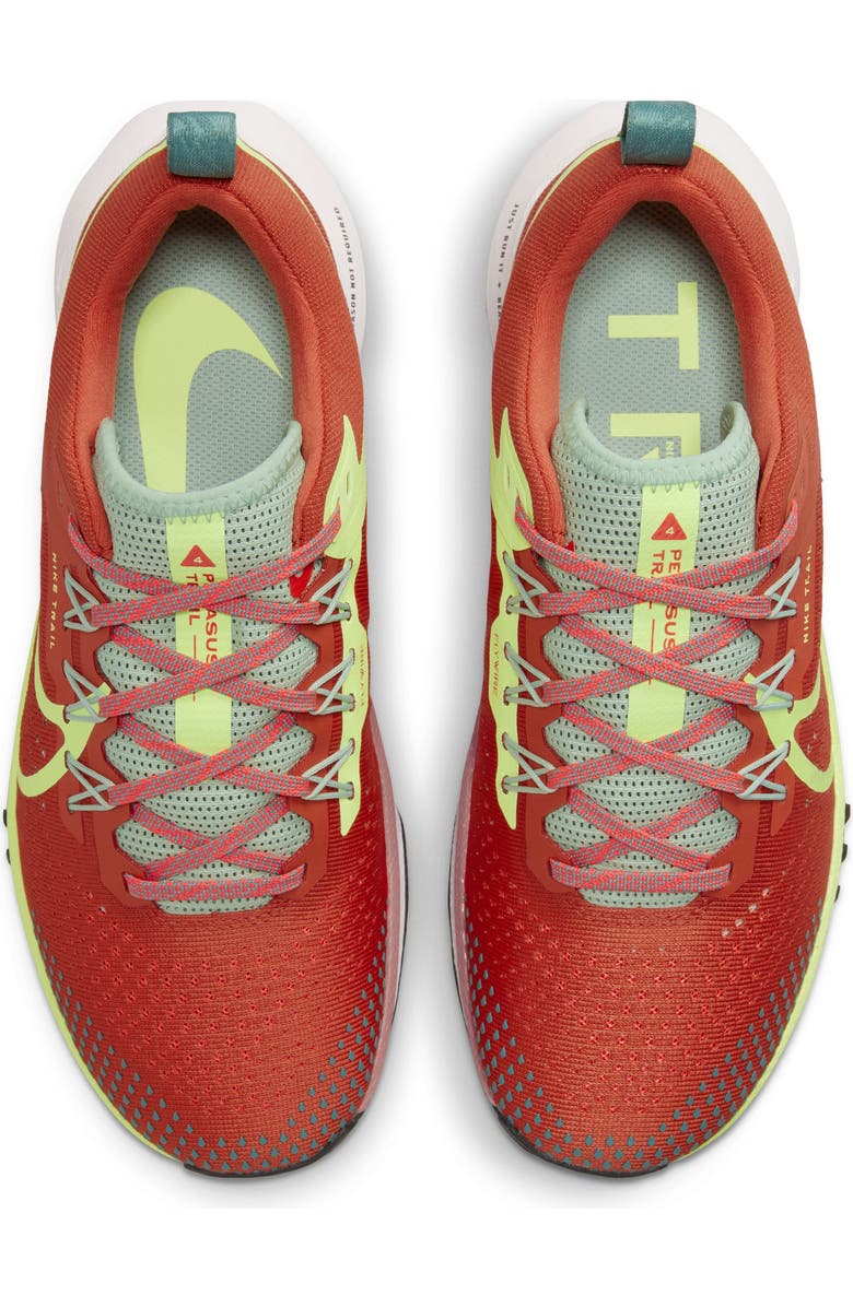 Nike React Pegasus Trail 4 Running Shoe, Alternate, color, Orange/ Green/ Bicoastal