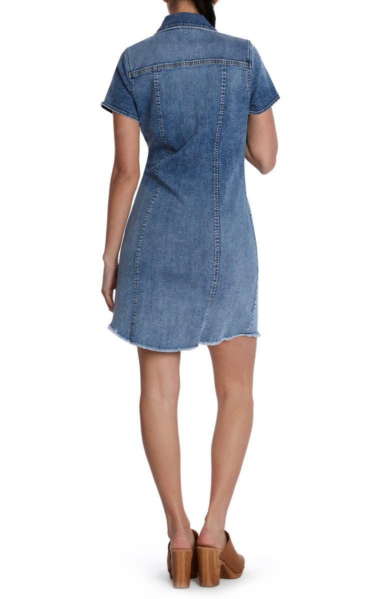 Wash Lab Denim Fray Hem Denim Dress, Alternate, color, Polar Blue