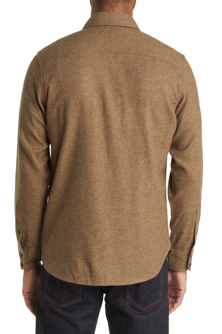 Grindle Trim Fit Flannel Button-Down Shirt, Alternate, color, BROWN WREN GRINDLE